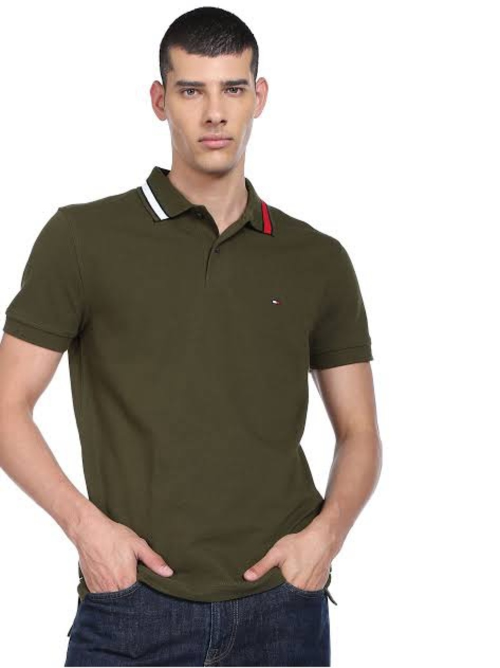 Tommy Hilfiger Olive Green Polo